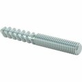 Bsc Preferred Steel Wood Screw Threaded Stud Zinc-Plated 3/8 Screw By 3/8-16 Stud 3 Long, 25PK 90207A636